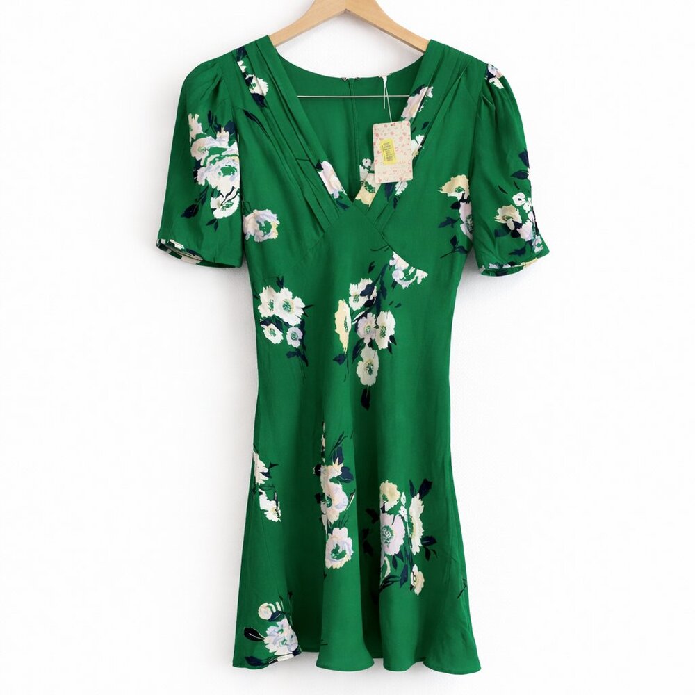 Tags on! Free People Green Floral Dress Size 0